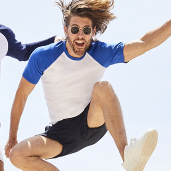 Fruit of the Loom Contrast Baseball T-Shirt Thumbnail